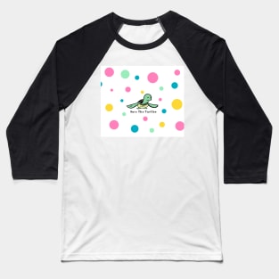 Save The Turtles Polka Dots Pastel Cute Sea Life Turtle Animal Baseball T-Shirt